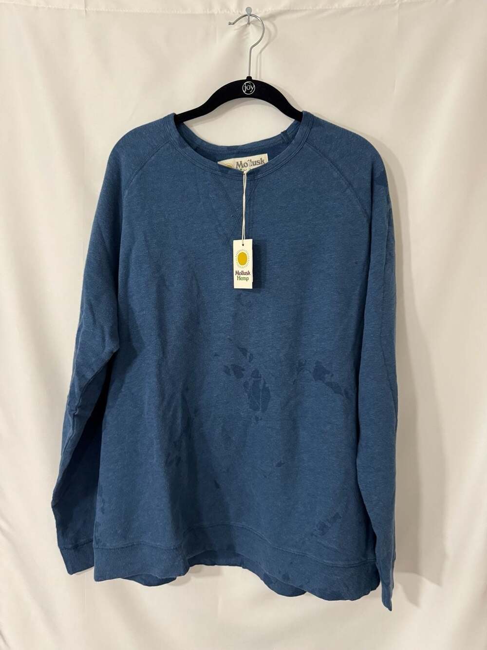 Mollusk Hemp Tie Dye Crew Sweatshirt Size XL Double Indigo